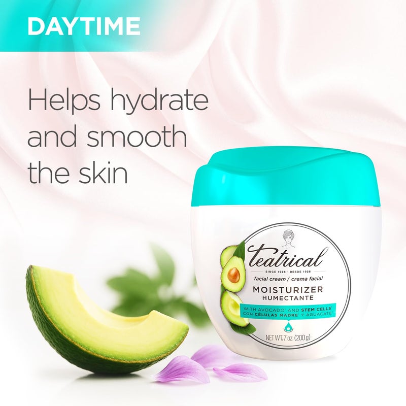 TEATRICAL Day & Night Skincare Set, Face Moisturizer for Day with Avocado & Anti-Wrinkle Cream for Night with Green Tea, Stem Cell Face Cream for Women, Anti-Aging Moisturizer, 7 oz Each - Image 3